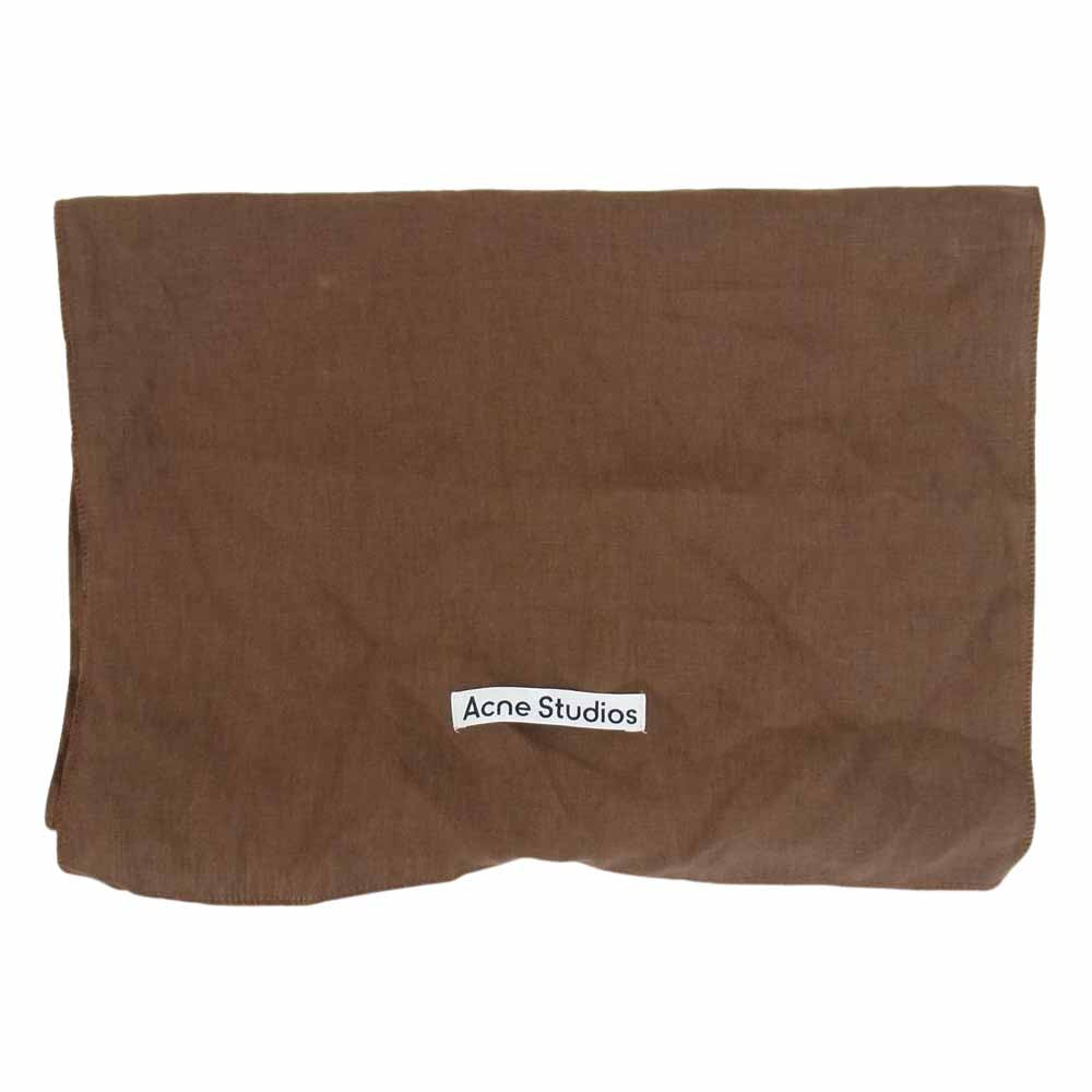 ACNE STUDIOS アクネストゥディオズ 21AW FN-MN-SHIR000439 オーバーサイズ 長袖 シャツ ロゴ 刺繍 エンジ系 46【中古】