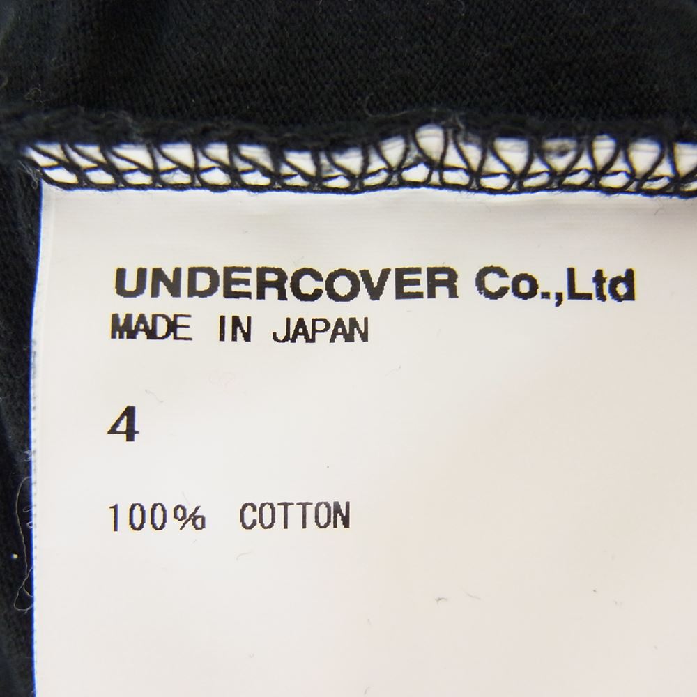 UNDERCOVER アンダーカバー The dark side of the moon バックプリント Uロゴ 半袖 TEE Tシャツ ブラック系 XL【中古】