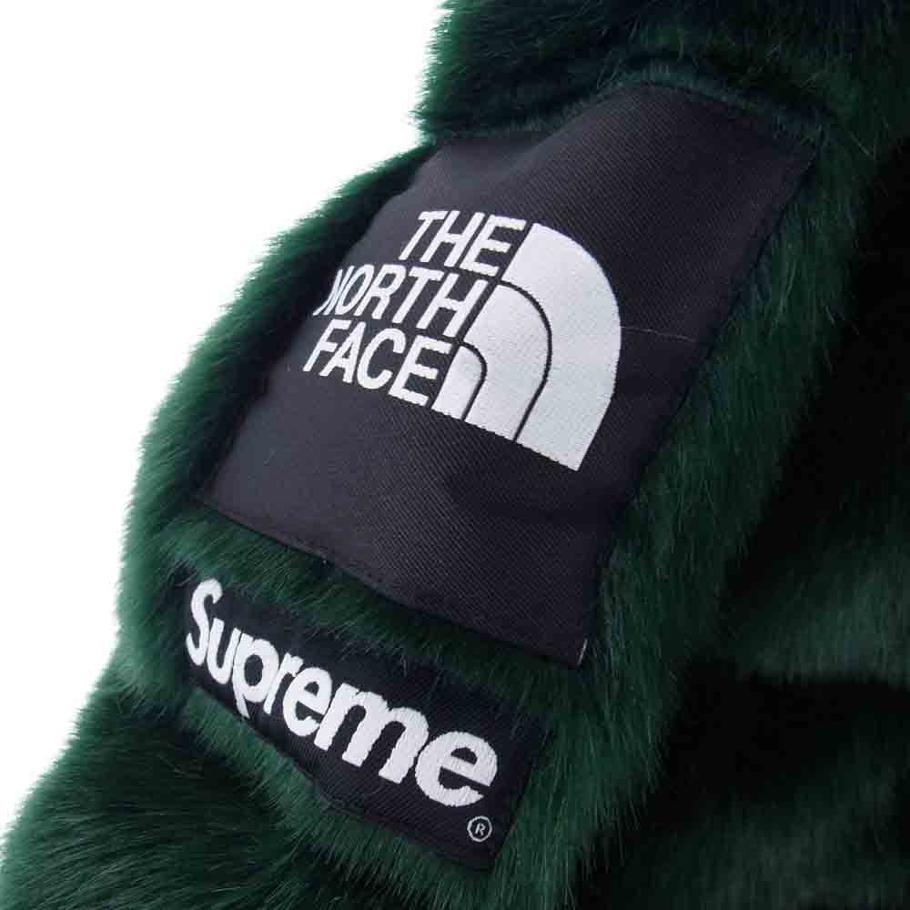 Supreme シュプリーム 20AW ND92001I × The North Face Faux Fur Nuptse Jacket ノースフェイス フェイクファー ヌプシ ジャケット ダウン グリーン系 L【中古】
