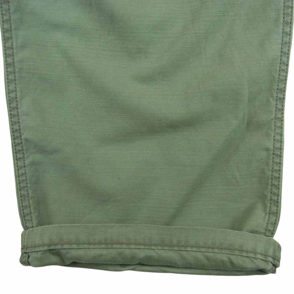 STUDIO D’ARTISAN ステュディオダルチザン 1845 EASY NAVY ファディーグ ワーク ミリタリー ベイカー パンツ カーキ系 AG 32【美品】【中古】