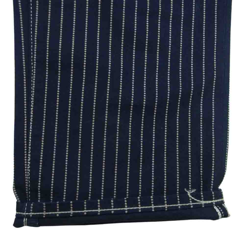 STUDIO D’ARTISAN ステュディオダルチザン 1849 レイルロード ウォバッシュ ストライプ ワーク パンツ ネイビー系 31【美品】【中古】
