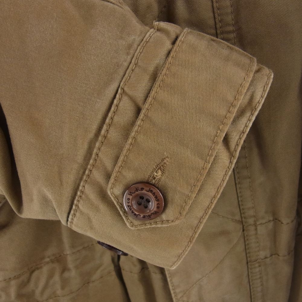 Nudie Jeans ヌーディージーンズ キルティングライナー ジップアップ モッズコート ブラウン系 S【中古】