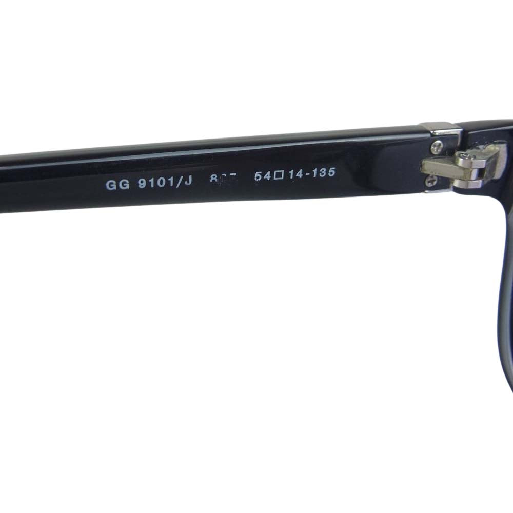 GUCCI グッチ GG 9101J シェリーライン GGロゴ ウェリントン 眼鏡 サングラス アイウェア ブラック系 54□14-135【中古】