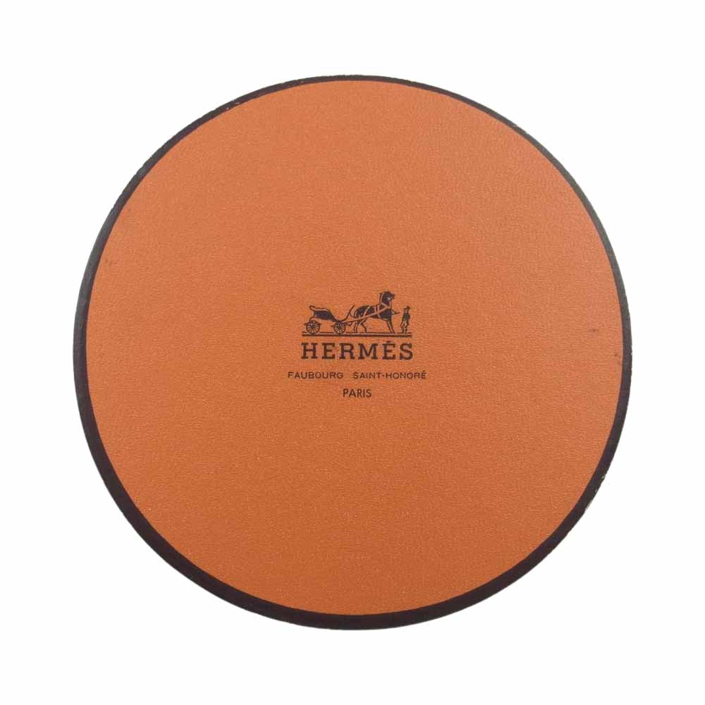 HERMES エルメス アピ GM レザー ワイド ブレスレッド ブラック系【中古】