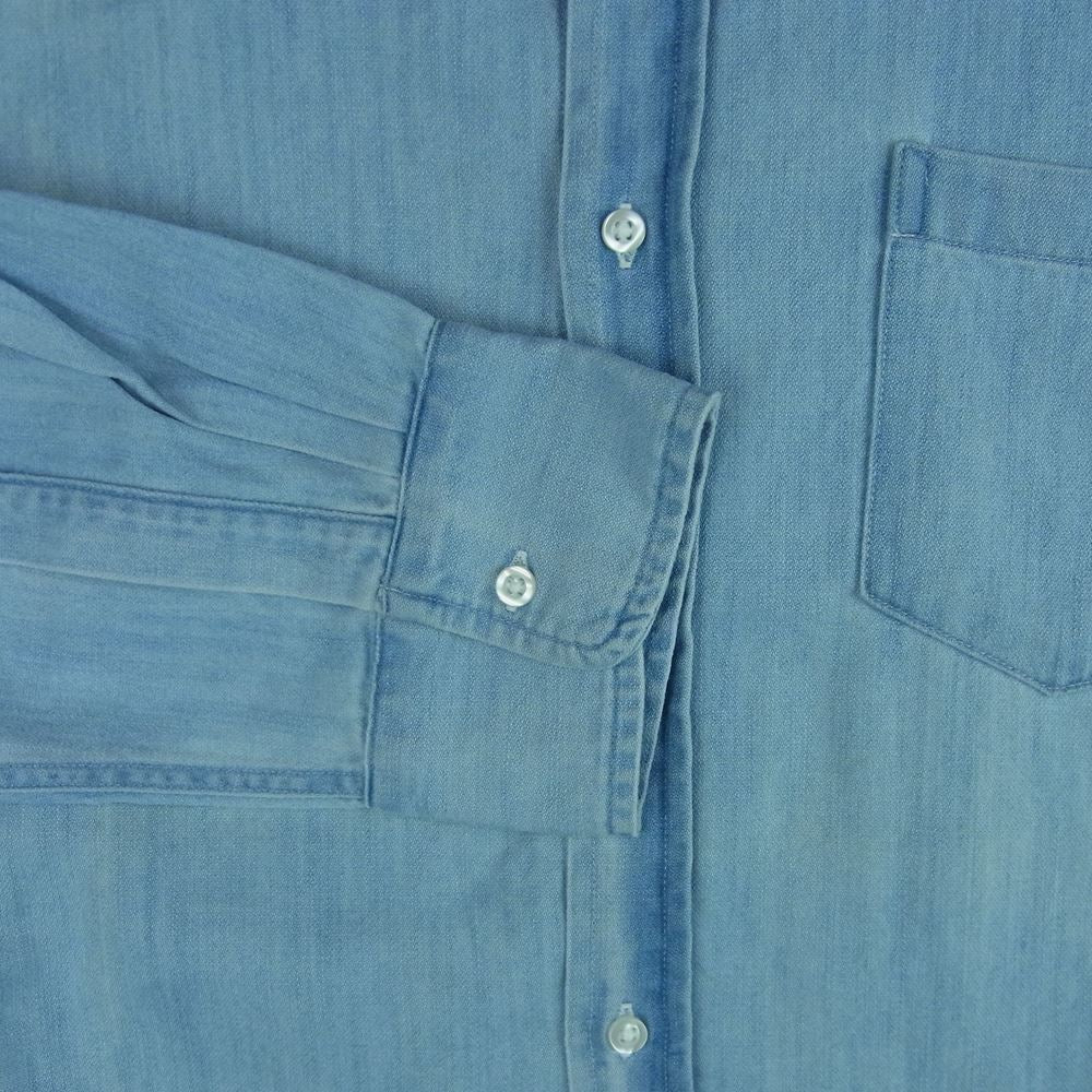 フランクアンドアイリーン 9920700008 LUKE ルーク デニム 長袖 シャツ コットン アメリカ製 ブルー系 L【中古】