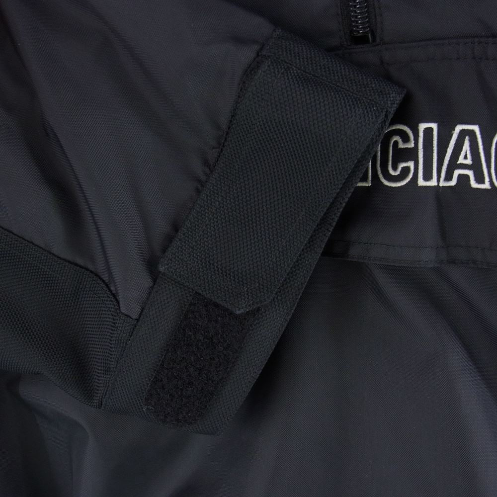 BALENCIAGA バレンシアガ 18AW 533917 TA018 国内正規品 80sロゴ ウィンドブレーカー ジャケット ブラック ブラック系 46【中古】