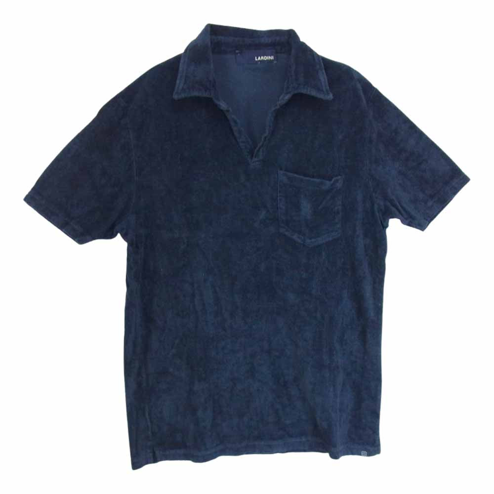 LARDINI ラルディーニ イタリア製 パイルコットン 半袖 スキッパー 