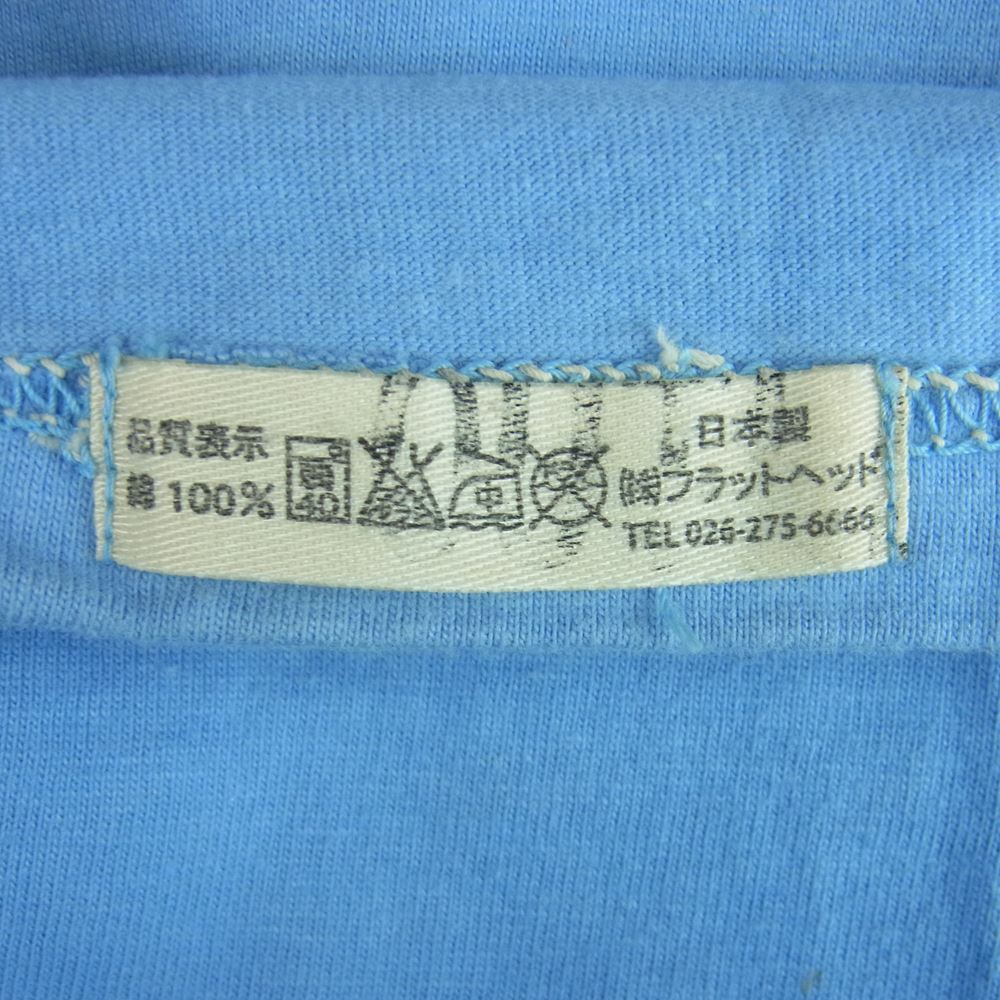 THE FLAT HEAD ザフラットヘッド 半袖 Tシャツ TEE 日本製 ライトブルー系 42【中古】