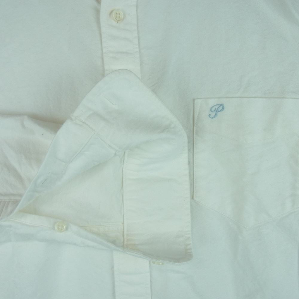 Pherrow's フェローズ ボタンダウン BDシャツ オックスフォード コットン 綿 ワークシャツ 長袖 マチ付 ホワイト系 M 15【中古】