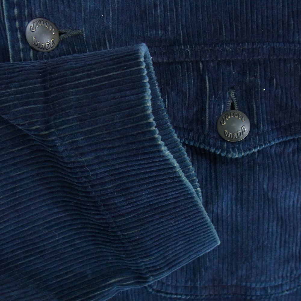 ダリーズ インディゴ コーデュロイ シャツ ジャケット ネイビー系 15 1/2【中古】