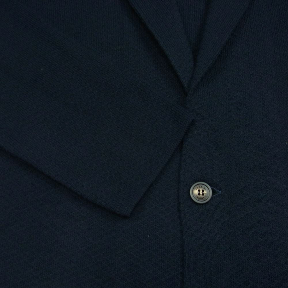 LARDINI ラルディーニ 2116-ALJM70J008 ブートニエール付き ニット ジャケット イタリア製 ダークネイビー系 M【中古】