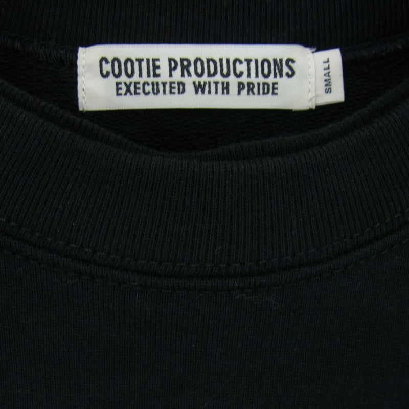 COOTIE クーティー CTE-21A308 Cellie Crewneck Sweatshirt フロントロゴ レイヤード スウェットシャツ  ブラック系 S【中古】