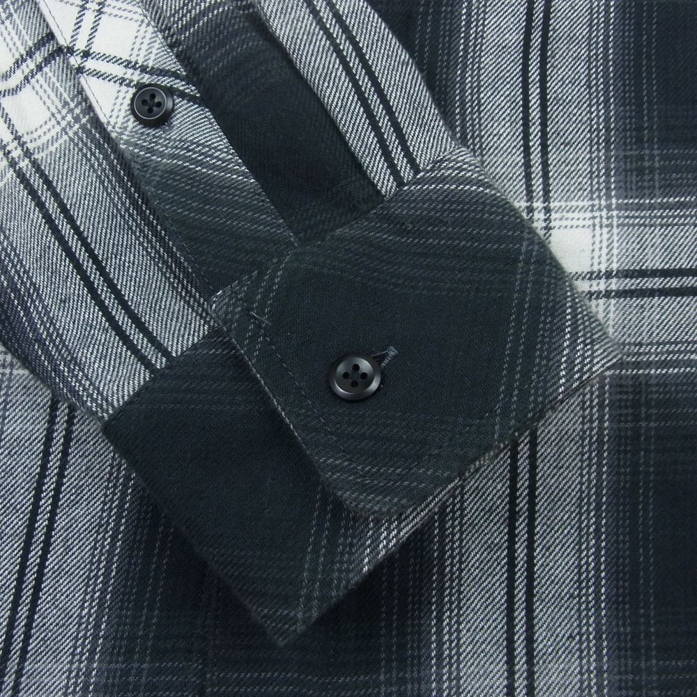 ラフ 23SS RAFU001-23-01 MIYAGIHIDETAKA ミヤギヒデタカ STANDERD SHIRT スタンダード シャツ チェック フランネル ブラック系 M【中古】