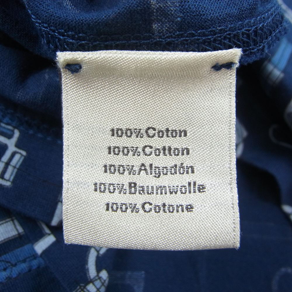 HERMES エルメス 20SS Labyrinthe Equestre 馬具柄 クルーネック Tシャツ カットソー ネイビー ネイビー系 XL【中古】