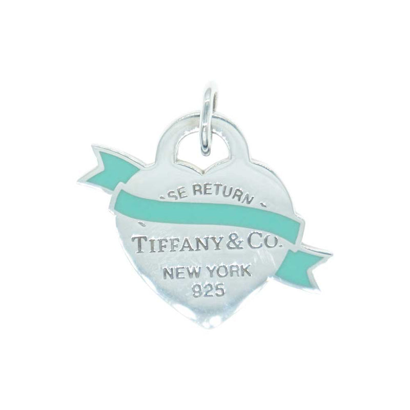 TIFFANY&Co. ティファニー バナー リボン ハートタグ チャーム SV925 シルバー系【中古】