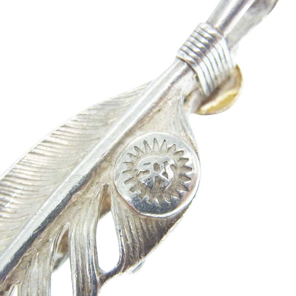 WINGROCK ウィングロック K18付き イーグルクロー 銀爪 フェザー ペンダントトップ シルバー系 ゴールド系【中古】