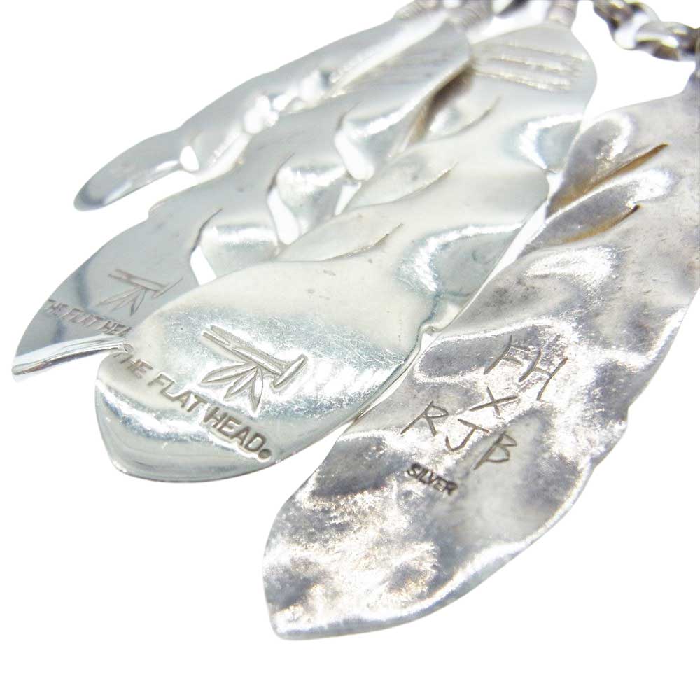 THE FLAT HEAD ザフラットヘッド カスタム フェザー ネックレス シルバー系【中古】