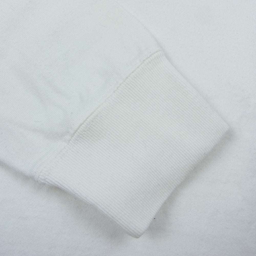 THE FLAT HEAD ザフラットヘッド バッグプリント クルーネック ロングスリーブ Tシャツ ホワイト ホワイト系 M【中古】