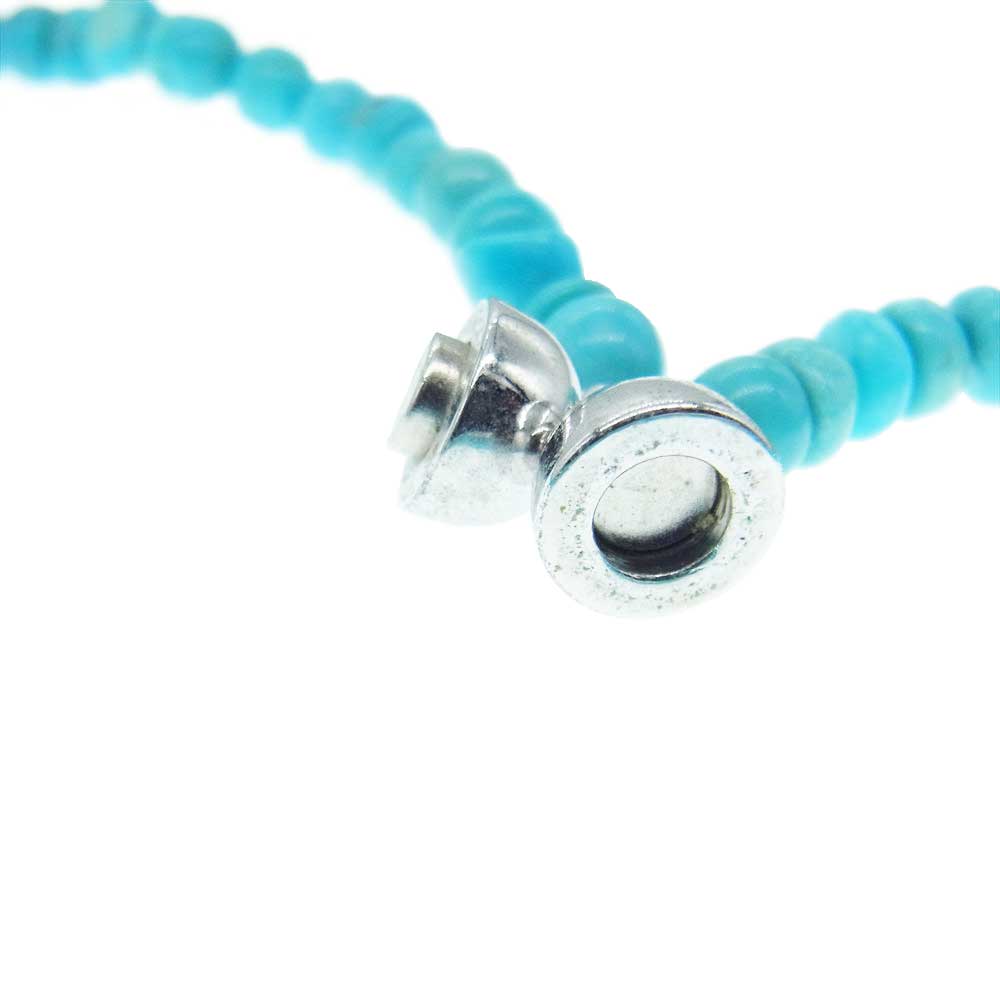 THE FLAT HEAD ザフラットヘッド ビーズ チョーカー ネックレス ライトブルー系【中古】