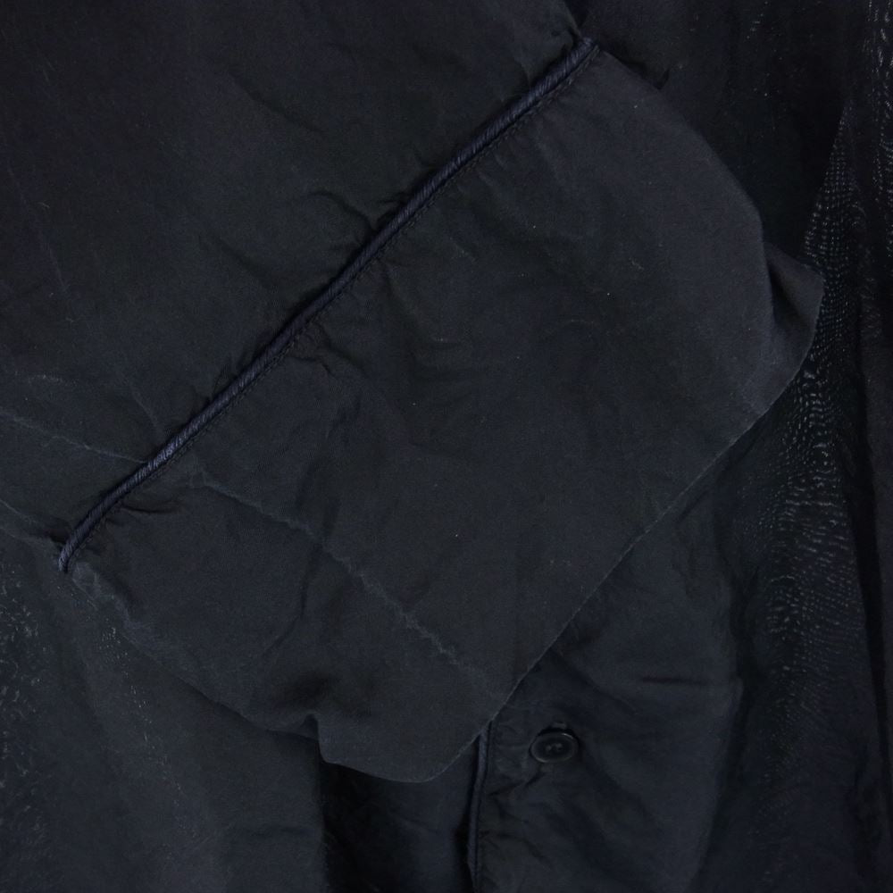 COMOLI コモリ 22SS V01-02015 シルクパイピング シャツ ダークネイビー系 2【美品】【中古】