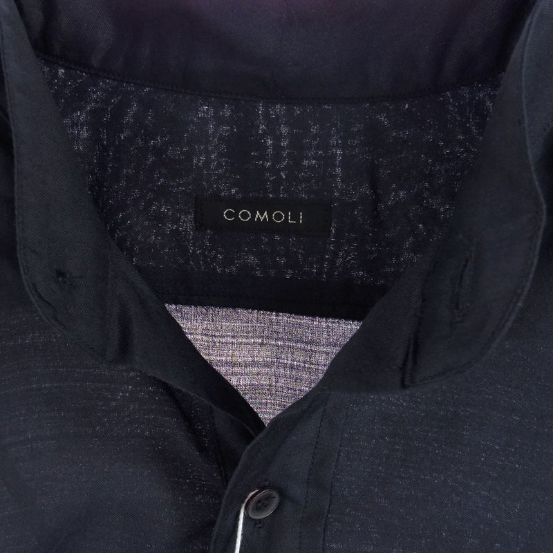 COMOLI コモリ 23SS X01-02016 ウールシルク プルオーバーシャツ