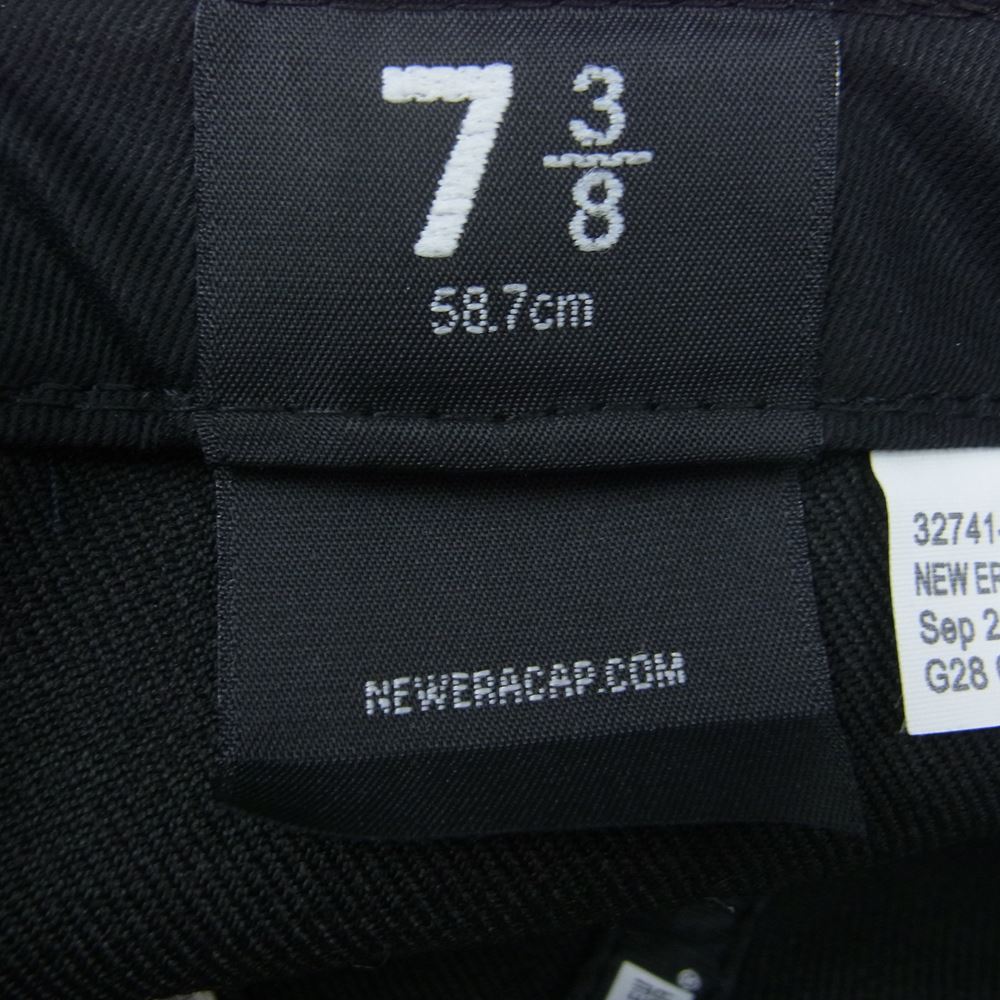 STUSSY ステューシー NEWERA ニューエラ ロゴ刺繍 キャップ 帽子 ブラック系 58.7cm【中古】