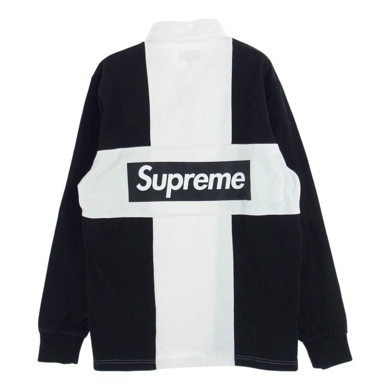 送料無料 supreme 16aw box logo ラガーシャツ S ブラック