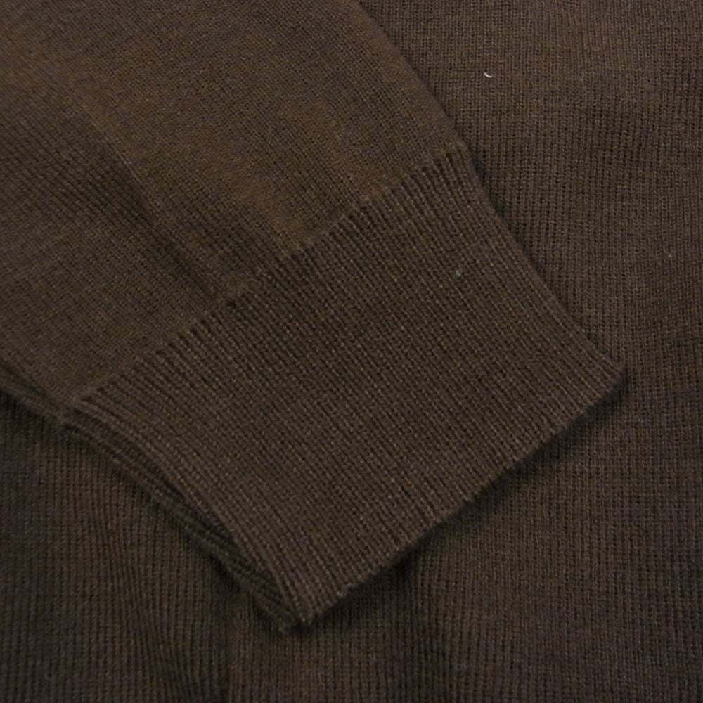 エンノイプロフェッショナル AW22BRENKT01AT ROUND NECK PULLOVER ロゴ 刺繍 ラウンドネック プルオーバ― ニット セーター ブラウン系 L【新古品】【未使用】【中古】