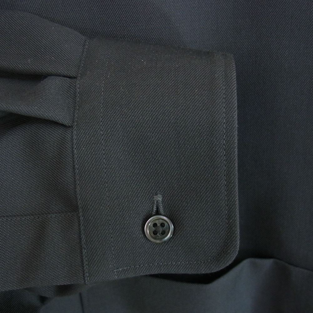 GRAPHPAPER グラフペーパー 21AW GM214-50009 Vist Wool Oversized L/S Regular Collar Shirt オーバーサイズ ウール 長袖 シャツ グレー系 F【美品】【中古】