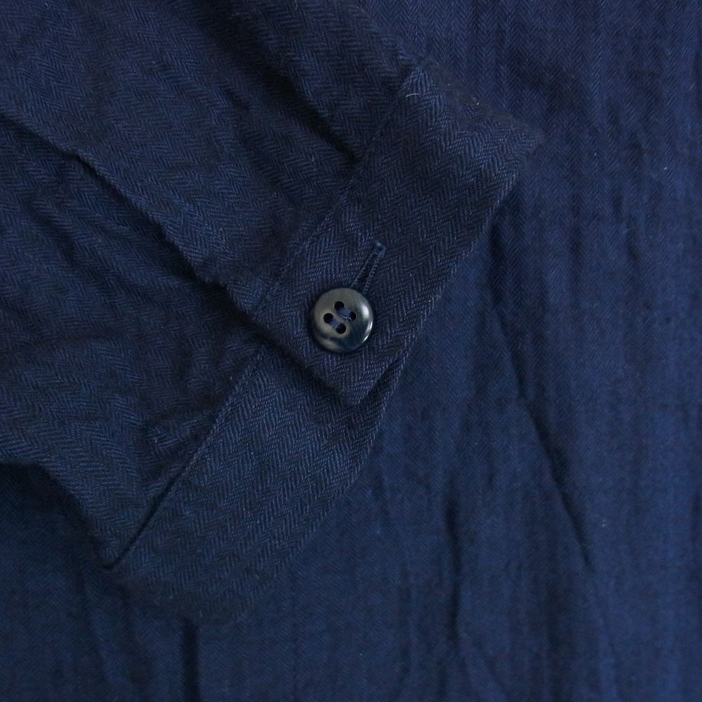 トゥーグッド THE DRAUGHTSMAN SHIRT LONG SOFT COTTON SHIRTING ドラフトマン シャーリング 長袖 シャツ ネイビー系 4【中古】