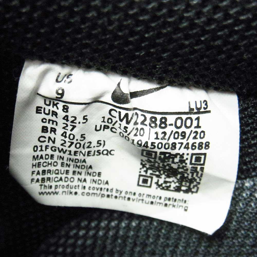 NIKE ナイキ CW2288-001 AIR FORCE 1 '07 BLACK/BLACK エアフォースワン ローカット スニーカー ブラック ブラック系 27cm【中古】