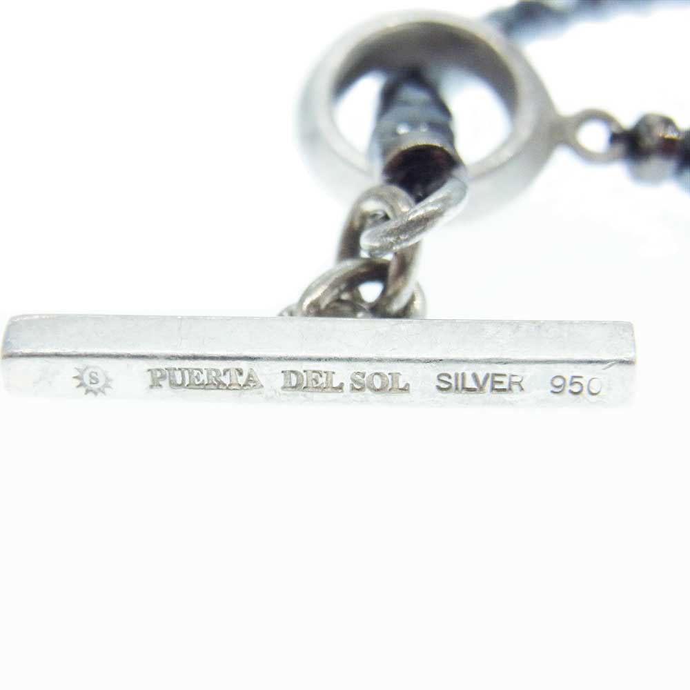 PUERTA DEL SOL プエルタデルソル オニキス ビーズ ブレスレット ブラック系 シルバー系【中古】