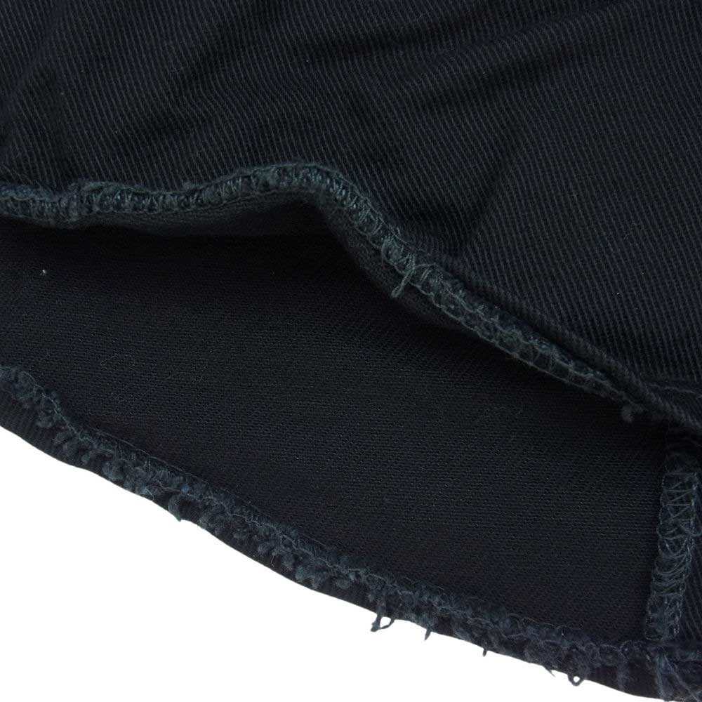 CHROME HEARTS クロムハーツ(原本無) フレアニー デニム ウエスタン ホースシューボタン 長袖 シャツ ブラック系【中古】