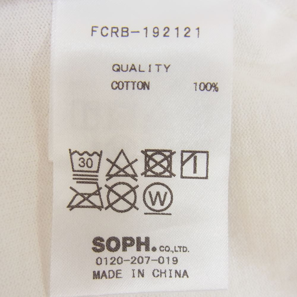 WIND AND SEA ウィンダンシー FCRB-192121 × F.C.R.B. エフシーアールビー 19AW FCRB-192121 SUPPORTER TEE プリント Tシャツ ホワイト系 S【中古】