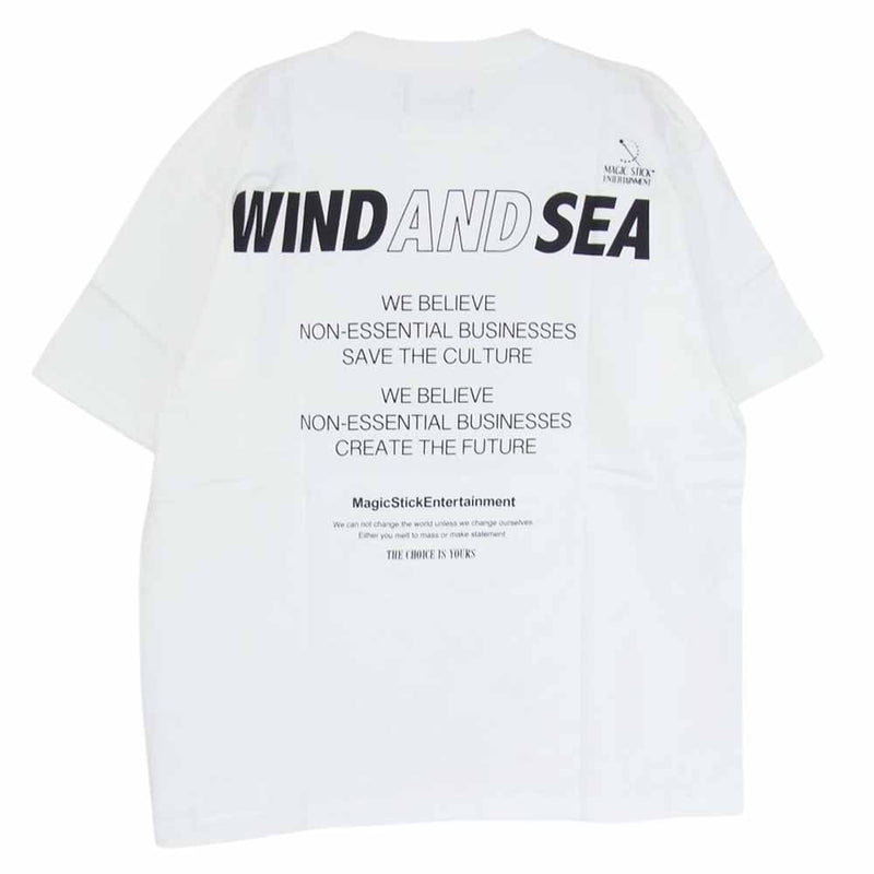 WIND AND SEA ウィンダンシー × MAGIC STICK WDS-MGST-07 SS TEE Tシャツ ホワイト系  M【新古品】【未使用】【中古】