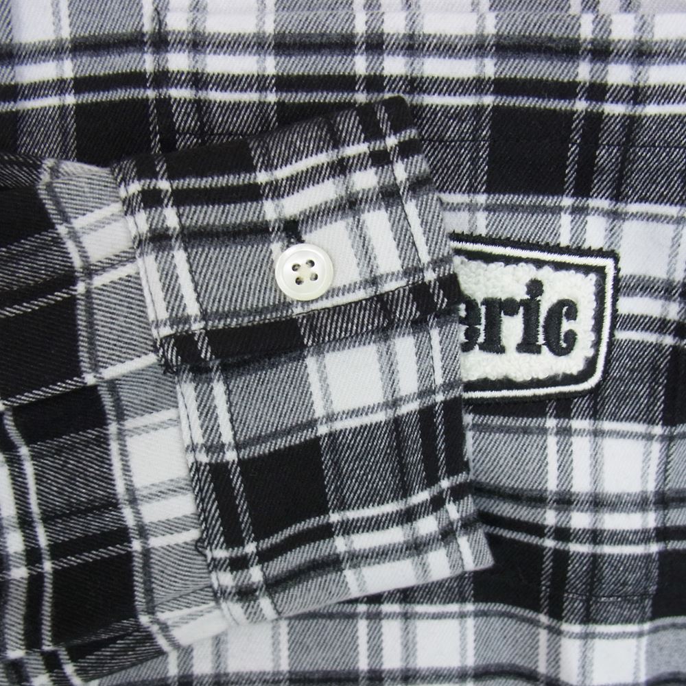 HYSTERIC GLAMOUR ヒステリックグラマー × WIND AND SEA BERET ウィンダンシー 22AW WDS-C-HYS-23-AP-Q1-09 02223ZI10 CHECK SHIRT チェック ネルシャツ ブラック系 S【新古品】【未使用】【中古】