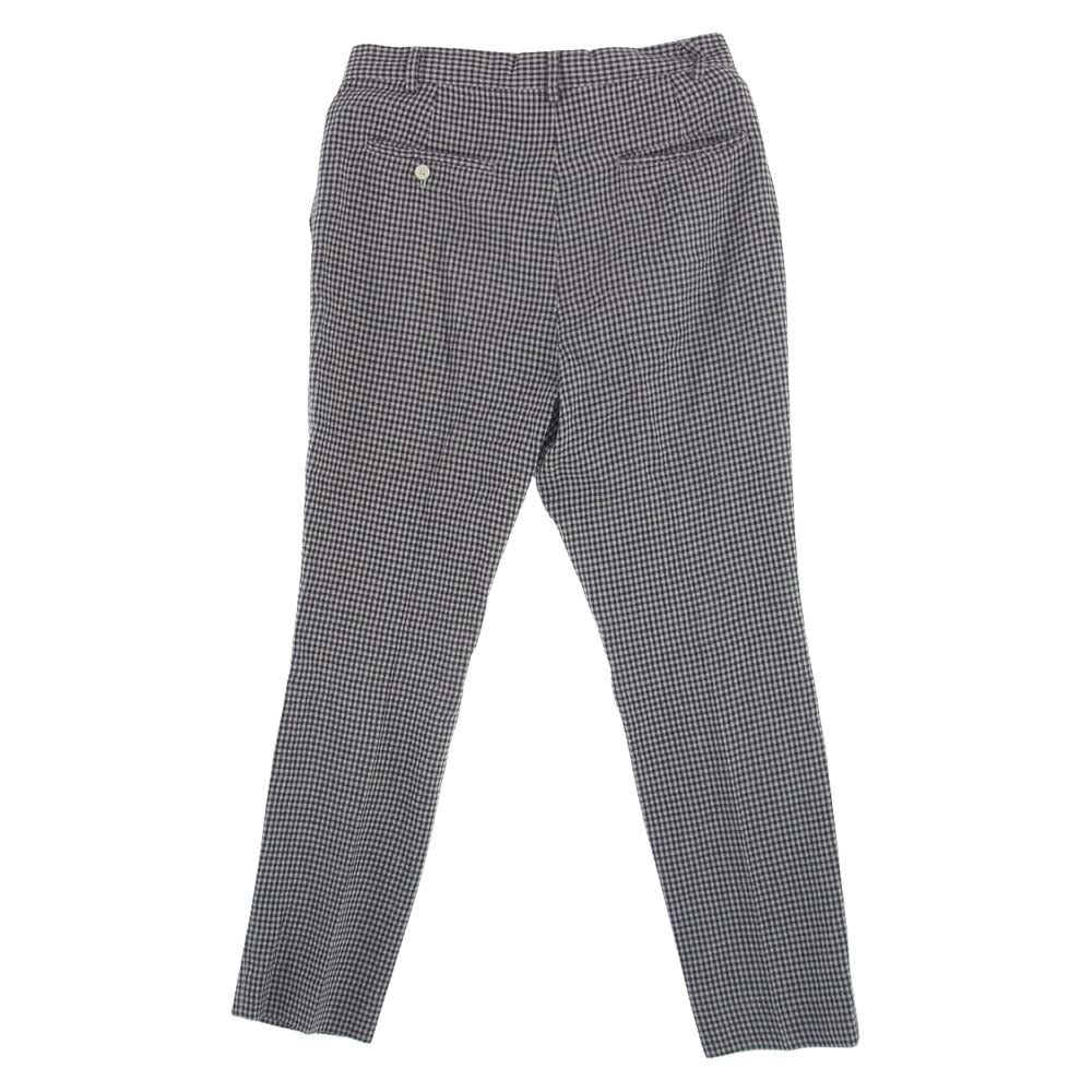 WACKO MARIA ワコマリア チェック テーラード ジャケット パンツ スラックス スーツ セットアップ ブラック系 オフホワイト系 L【中古】
