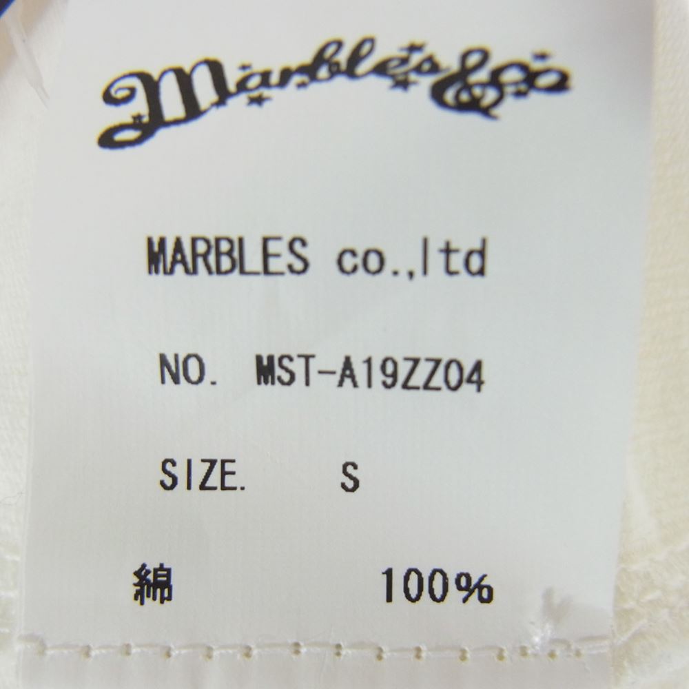MARBLES マーブルズ MST-A19ZZ04 バンダナ ロゴ 半袖 Tシャツ ホワイト系 S【中古】