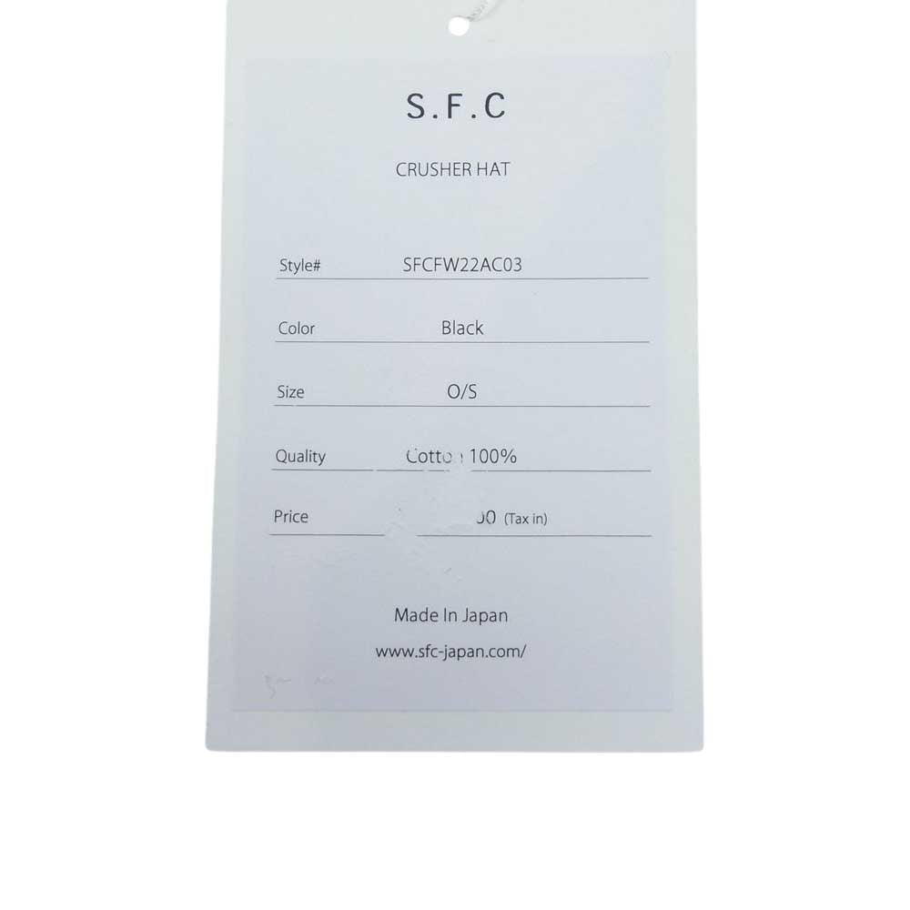 エスエフシー SFCFW22AC03 CRUSHER HAT クラッシャー ハット ブラック ブラック系 OS【新古品】【未使用】【中古】