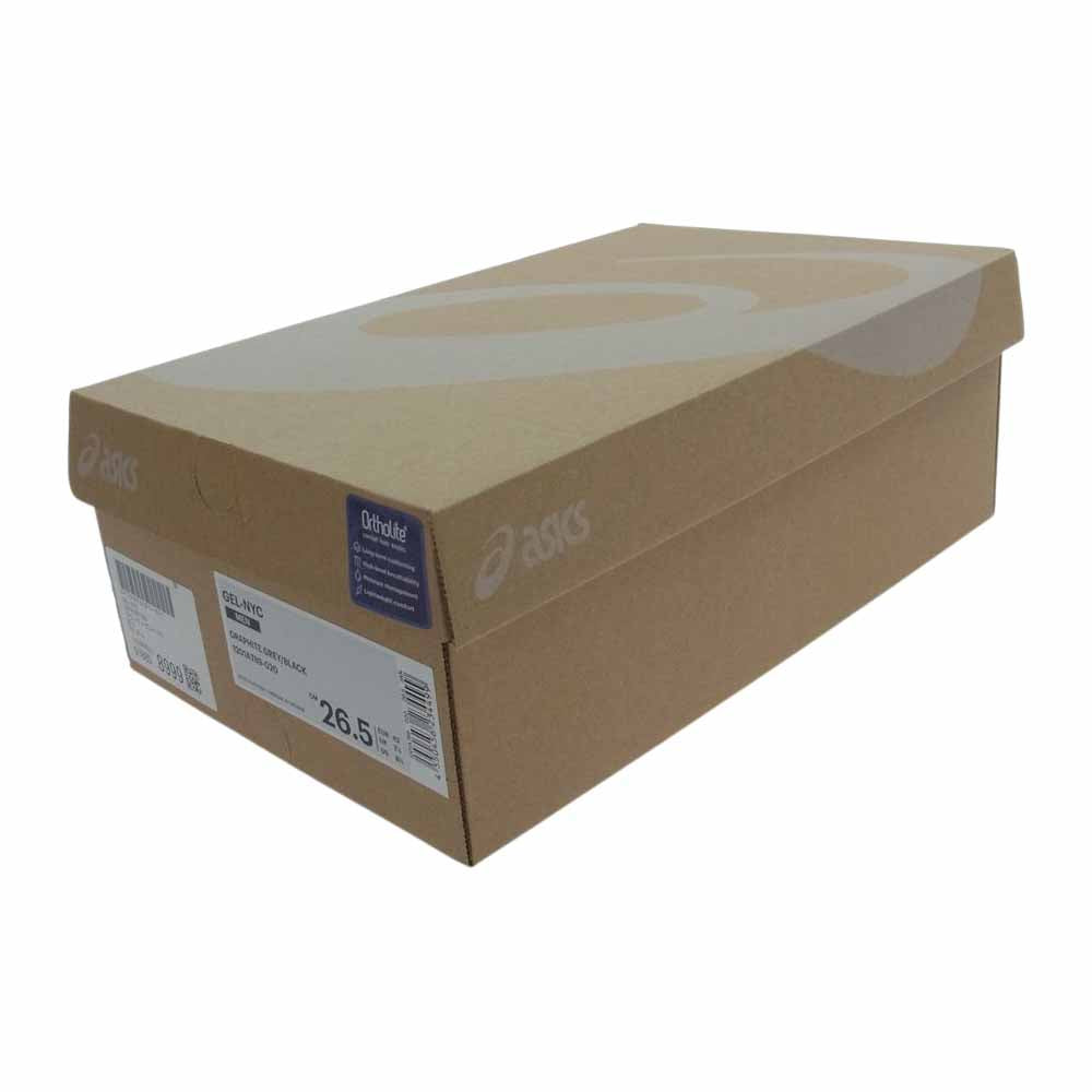 asics アシックス 1201A789-020 GEL-NYC GRAPHITE GREY BLACK グラファイト グレー ブラック ランニング スニーカー ブラック系 グレー系 26.5cm【新古品】【未使用】【中古】