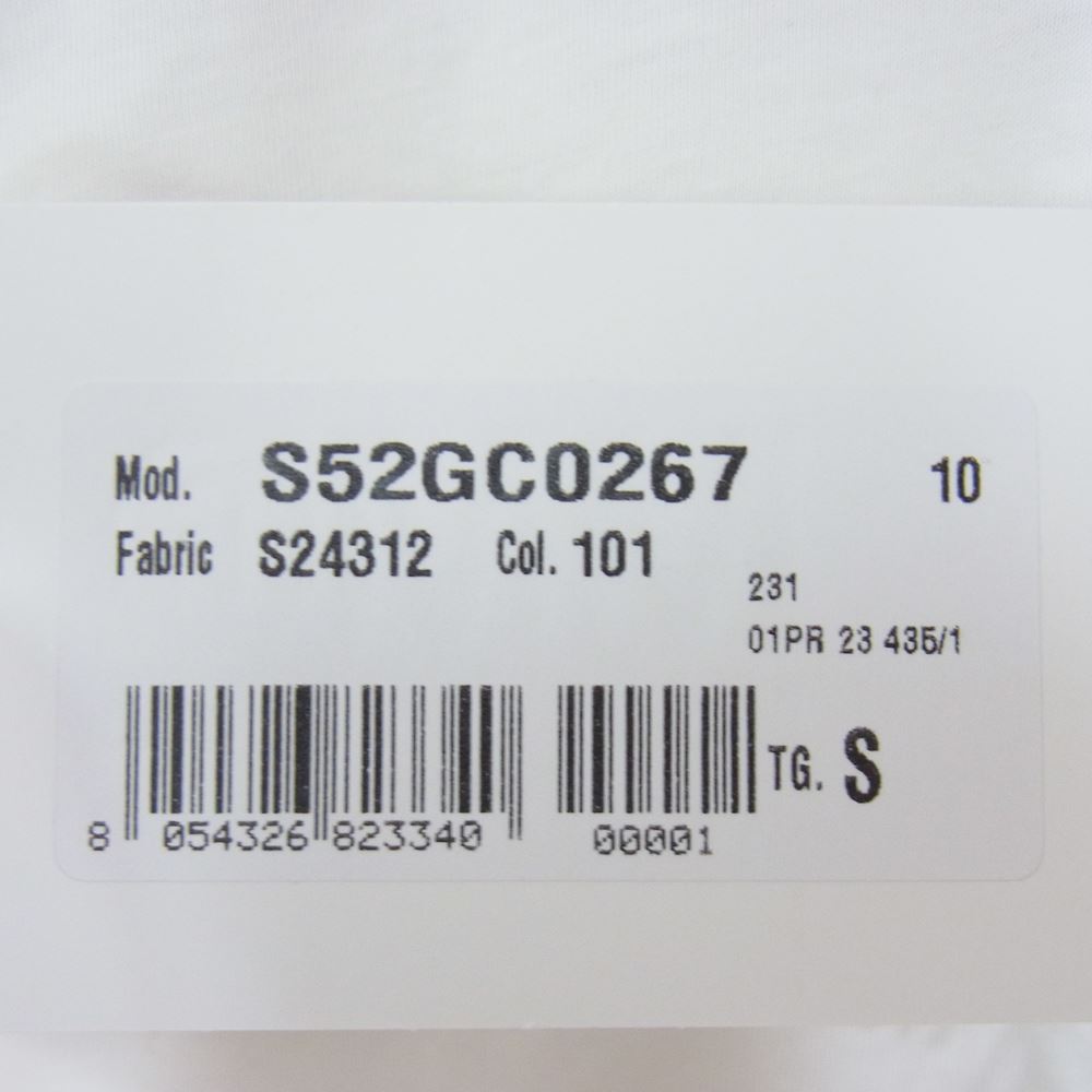 MAISON MARGIELA メゾンマルジェラ 23SS S52GC0267 MM6 エムエムシックス ロゴ Tシャツ ホワイト系 S【美品】【中古】