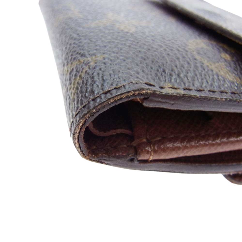 LOUIS VUITTON ルイ・ヴィトン M61652 ポルトモネビエ カルトクレディ モノグラム 二つ折り 財布 ブラウン系【中古】