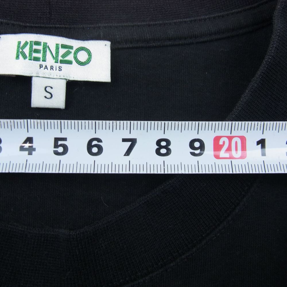 KENZO ケンゾー F865TS0504YA タイガー ロゴ プリント Tシャツ ブラック ブラック系 S【中古】