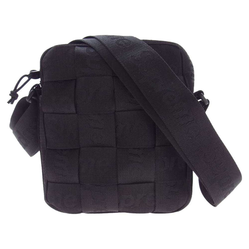 supreme woven shoulder bag black ショルダー