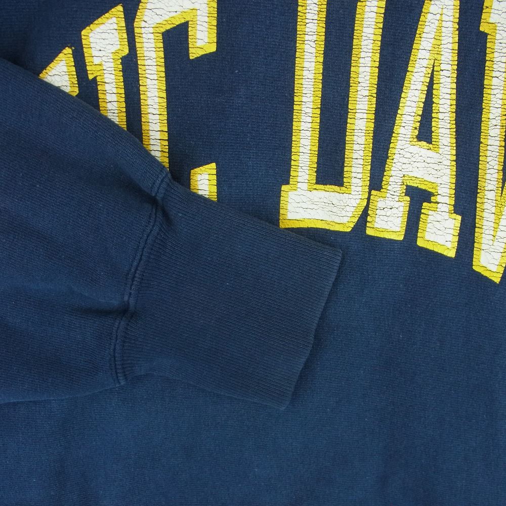 Champion チャンピオン 90s 刺繍タグ UC DAVIS カリフォルニア大学 デービス校 カレッジ プリント リバースウィーブ スウェット トレーナー ダークネイビー系 XXL【中古】