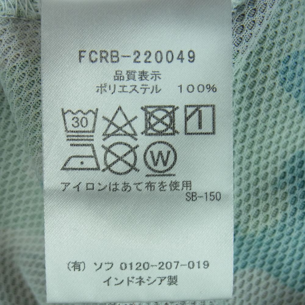 F.C.R.B. エフシーアールビー FCRB-220049 S/S PRE MATCH TOP プレマッチ 迷彩 カモ ジャージ 半袖 Tシャツ ブラック系 モスグリーン系 M【中古】