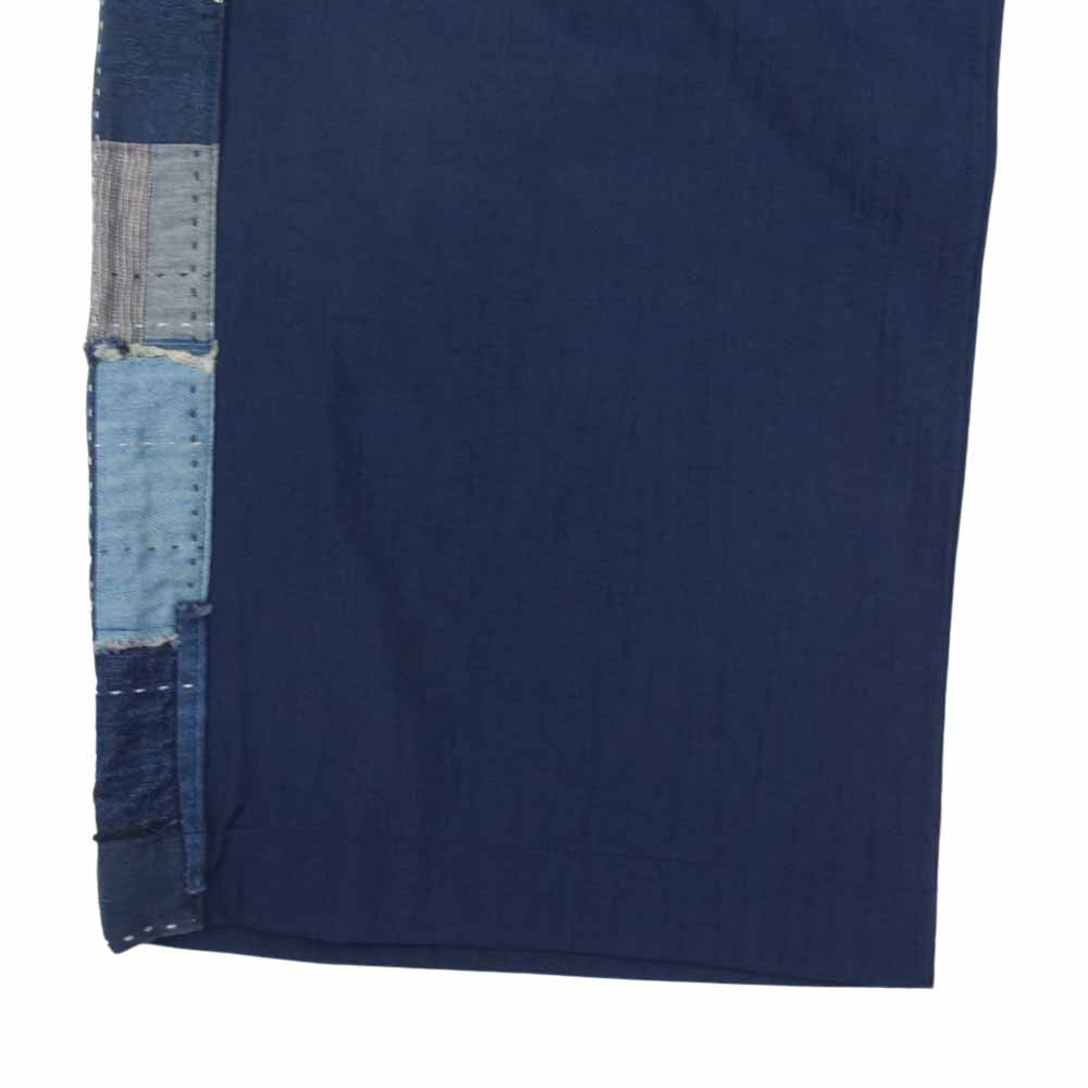 クオン 20AW SALT SHRUNK NYLON TRACK PANTS 襤褸 ボロ サイドライン ナイロン トラック パンツ ネイビー系 L【新古品】【未使用】【中古】