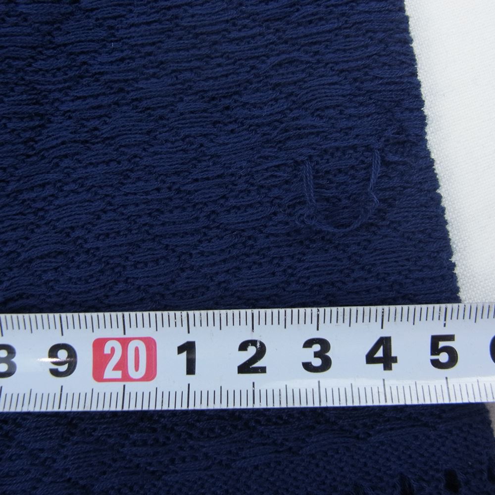 クオン 113KN022100 Gradient Knit Cotton Crewneck Sweater グラディエント ニット コットン クルーネック セーター ネイビー系 L【新古品】【未使用】【中古】