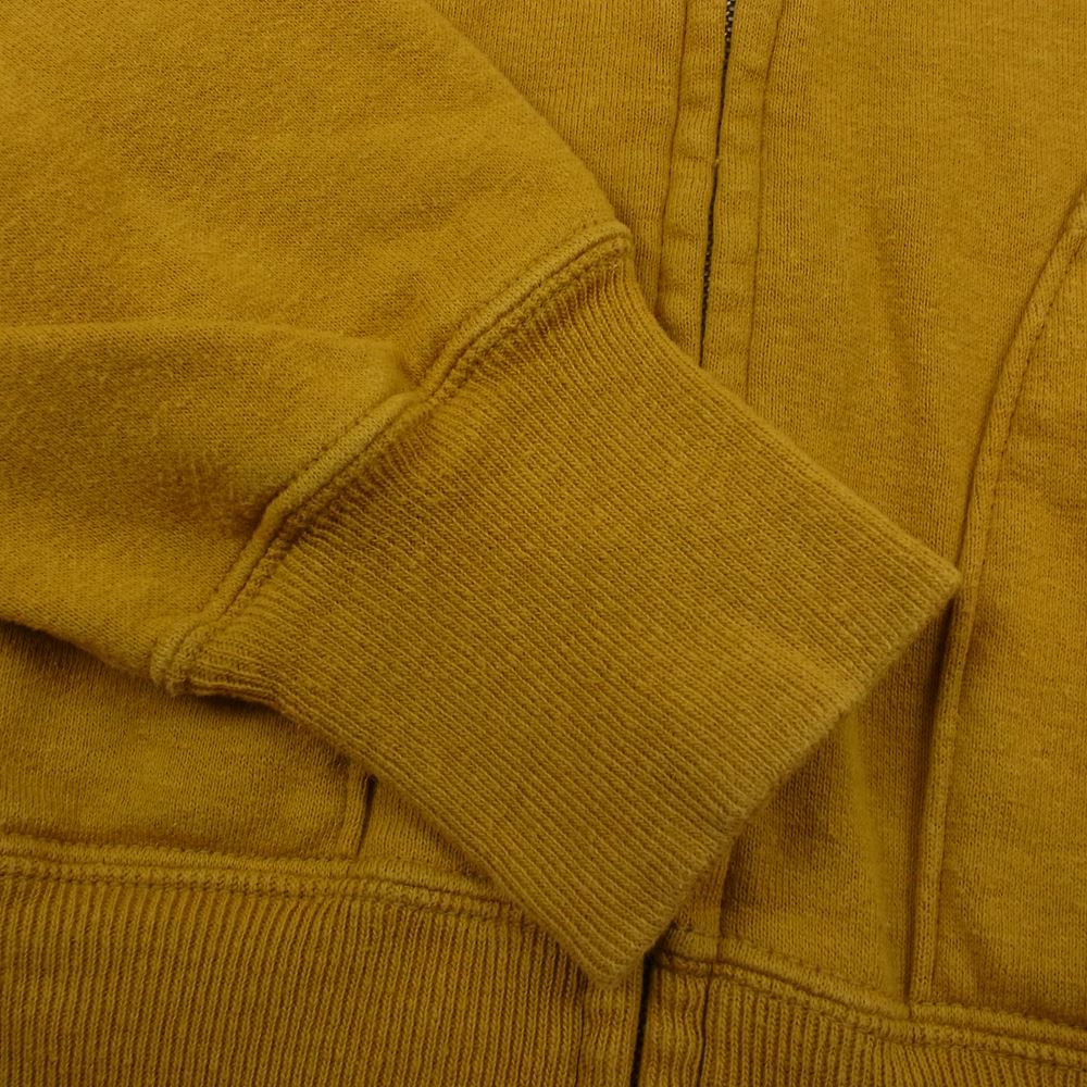 TENDERLOIN テンダーロイン T-PARKA ZIP LOGO ロゴ バックプリント ジップアップ スウェット パーカー マスタード系 S【中古】