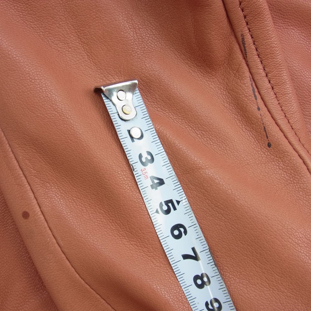 HYSTERIC GLAMOUR ヒステリックグラマー 02173LB04 ゴートレザー リメイク コーチ JK ジャケット 赤茶系 S【中古】